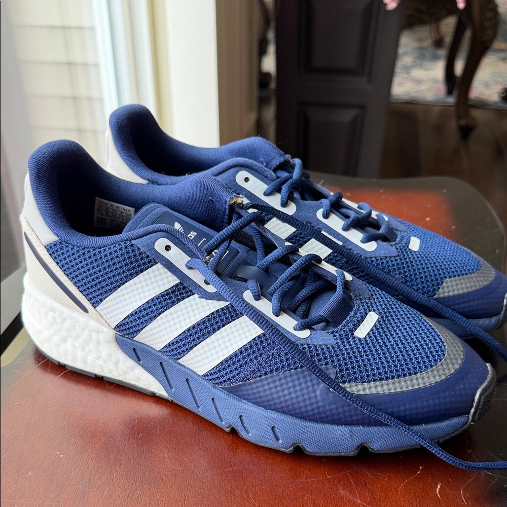 adidas Navy Blue Sneakers with White Stripes